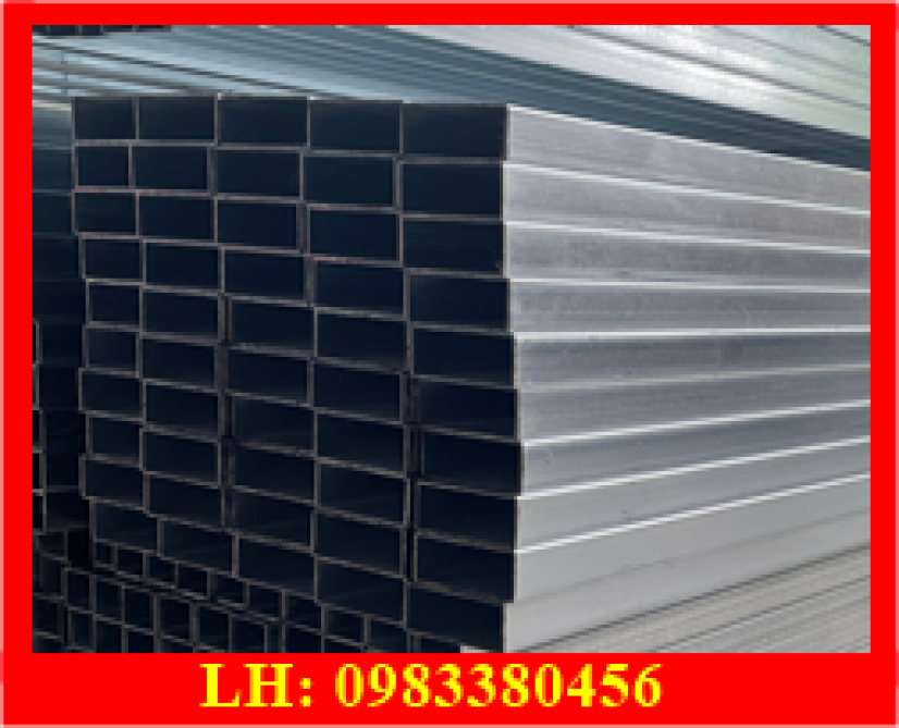 Thép hộp mạ kẽm 25x50